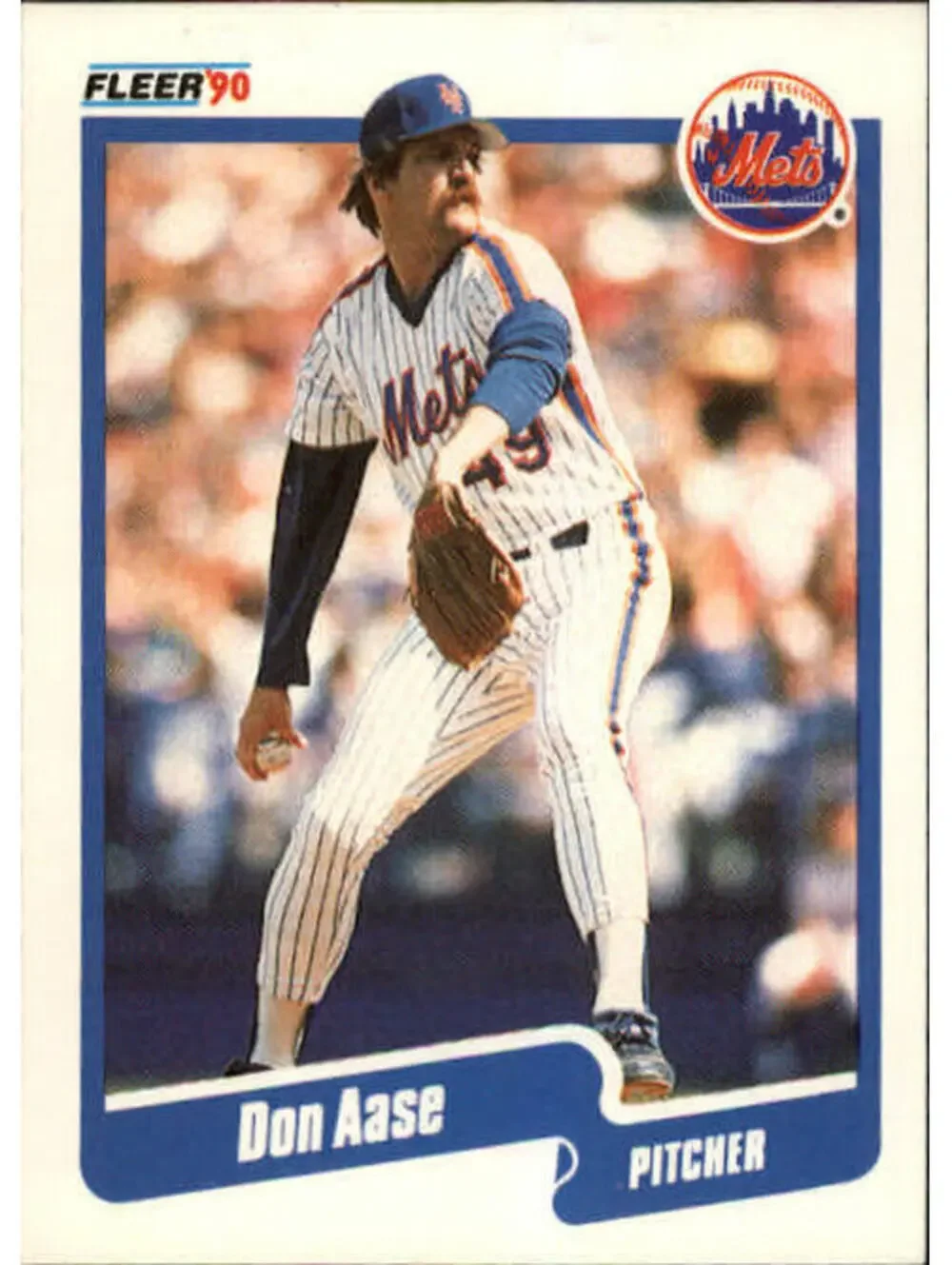 1990 Don Aase Fleer Baseball Card #196